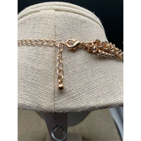 Missgrace Layered Rose Gold Chain Choker Necklace Adjustable Clasp Anniversary - Picture 2 of 6